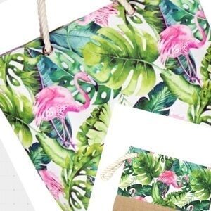 🆕2pc tropical large tote and pouch